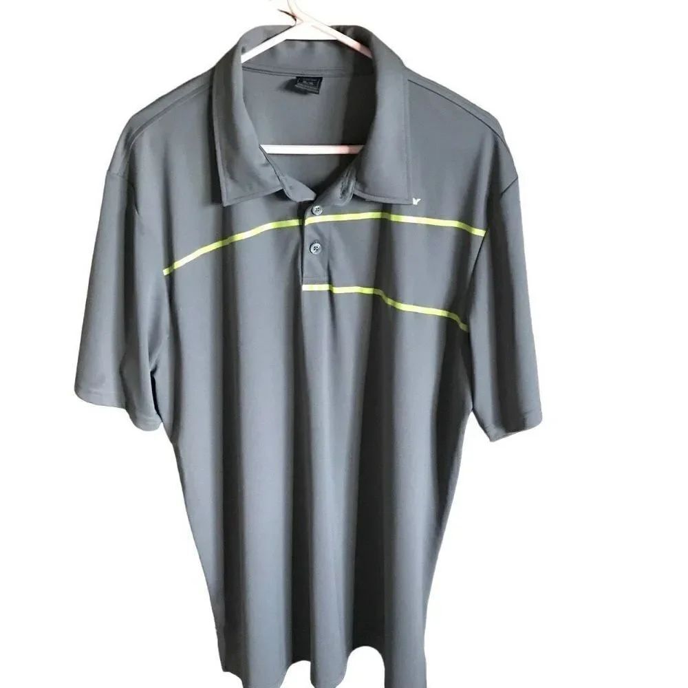 Oakley Polo mens Golf Shirt Size XL Gray short sleeve Athletic